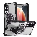 Shockproof Armor MagSafe Case with Invisible Fold Stand for Samsung Galaxy S25 Edge