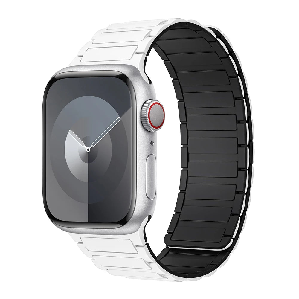 Silicone Replacement Strap with Magnetic Closure for Apple Watch