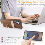 Crossbody Leather Wallet Case & Kickstand for Samsung Galaxy S25 Series