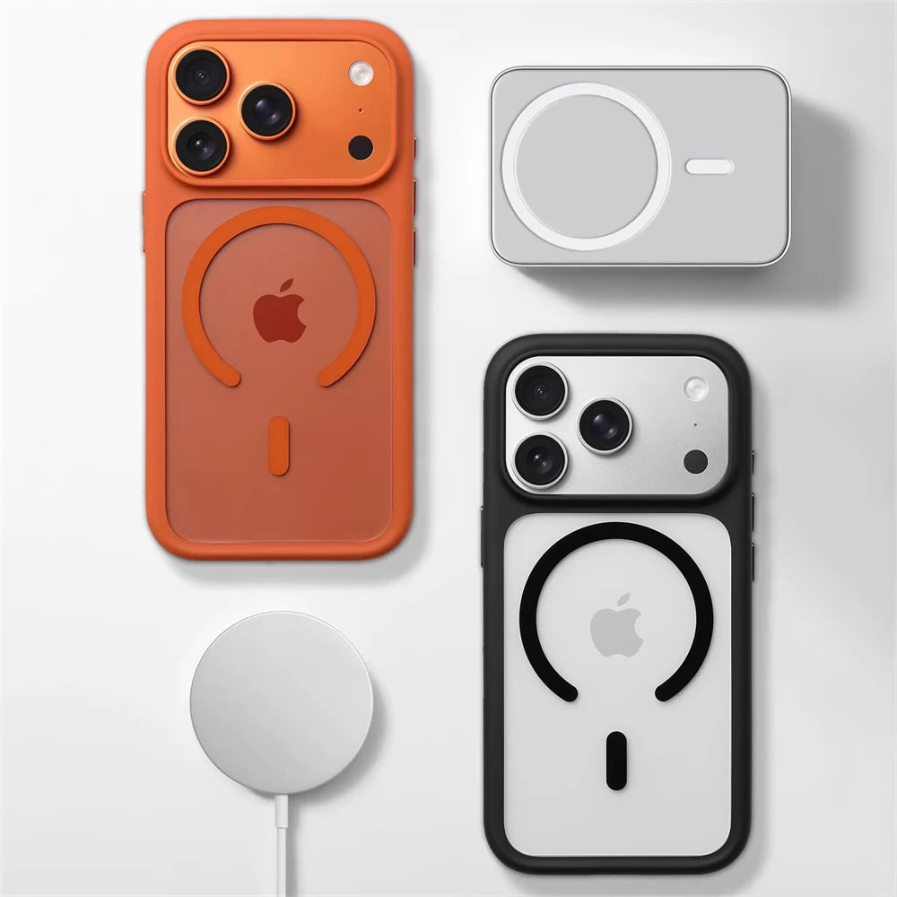 Luxury Transparent Hard Shell MagSafe Case for iPhone 17 Series