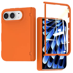 Full-Body Case with Hinge Protection and Built-In Tempered Glass Film for iPhone Duo