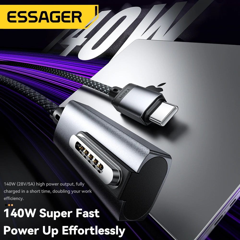 Essager 140W USB-C to MagSafe 3 Magnetic Charging Cable
