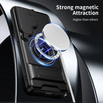 Samsung Galaxy S25 Series Protective Case with Lens Guard & Ring Stand