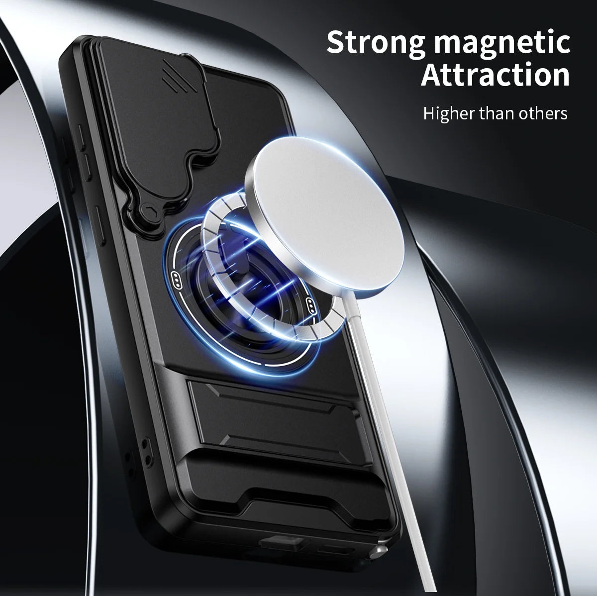 Samsung Galaxy S25 Series Protective Case with Lens Guard & Ring Stand
