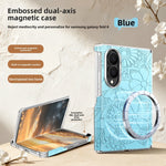 Luxury Magnetic Embossed Leather Case for Samsung Galaxy Z Fold 8