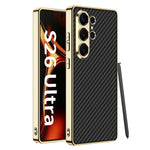 Luxury Electroplated Leather Case for Samsung Galaxy S26 Ultra