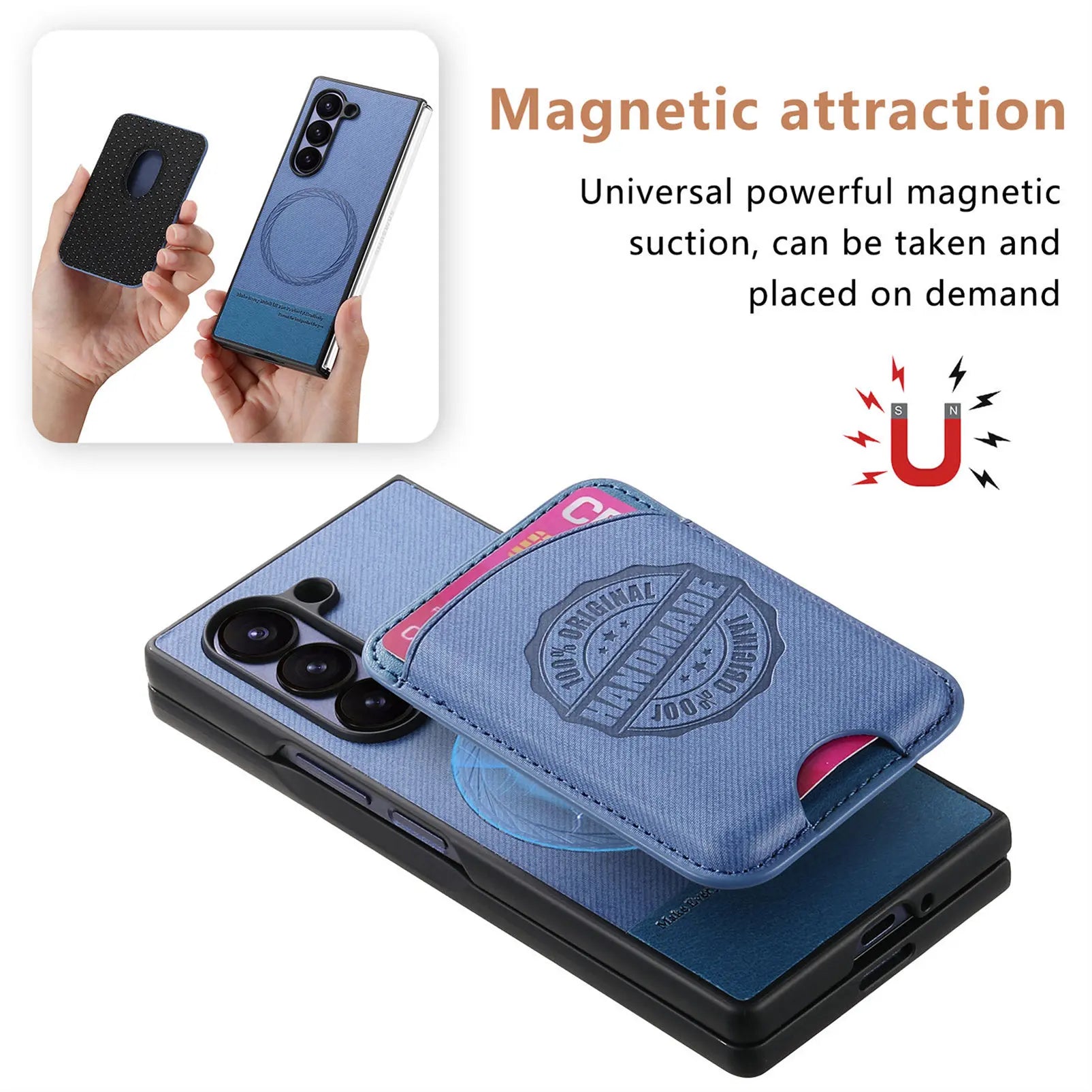 2-in-1 Detachable Leather Wallet Case for Samsung Galaxy Z Fold 6