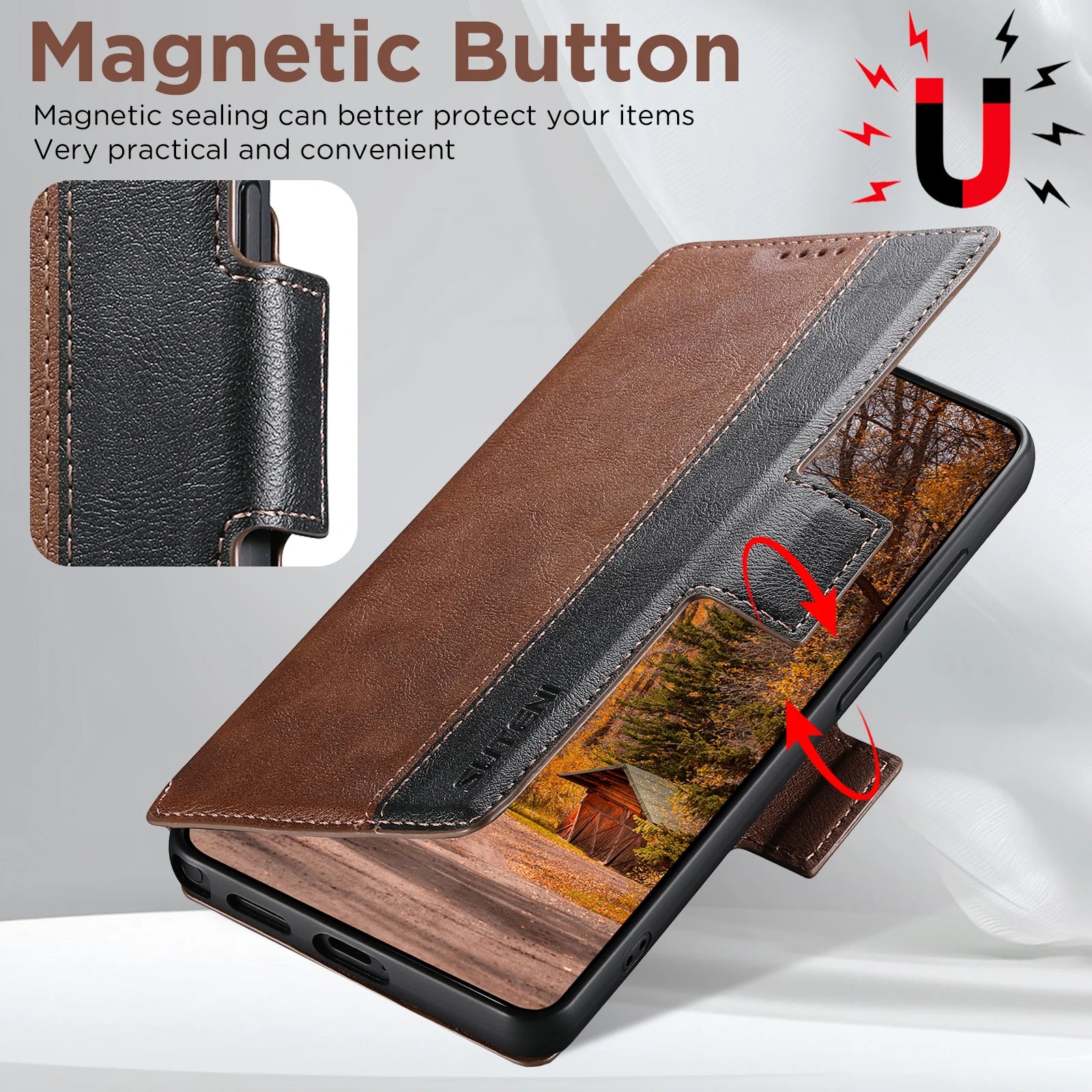 Samsung Galaxy S26 Ultra Detachable Leather Wallet Phone Case