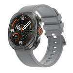 Leather-Like Silicone Watch Band with Ventilation Holes for Samsung Galaxy Watch Ultra 2
