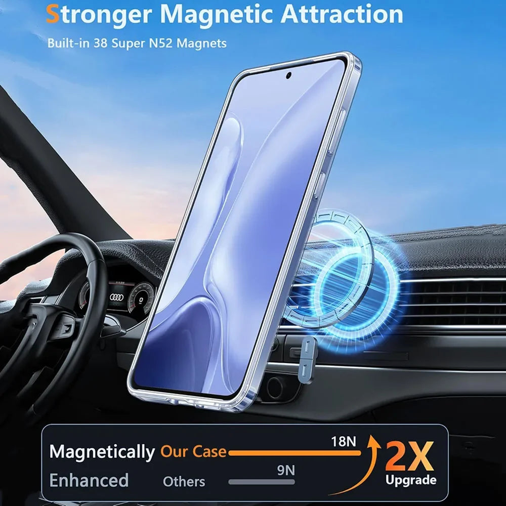 Shockproof Clear Magnetic Case for Xiaomi 15 Ultra