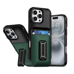 iPhone 16 Series Wallet Case with Sliding Card Holder and Kickstand