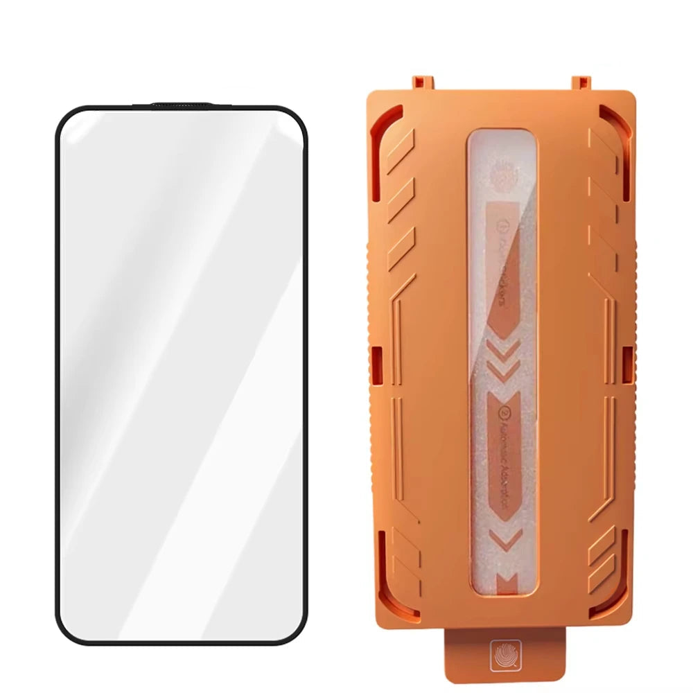 HD Clear Tempered Glass Film with Easy Install Tool for iPhone 17 Series