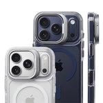 Shockproof Clear MagSafe Bumper Case with Lens Protection Stand for iPhone 17 Series