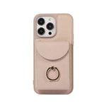 iPhone 16 Series Crossbody Leather Phone Case with Card Holder & Ring & Lanyard