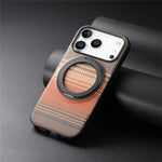 iPhone 17 Series Carbon Fiber MagSafe Case with 360° Rotating Stand