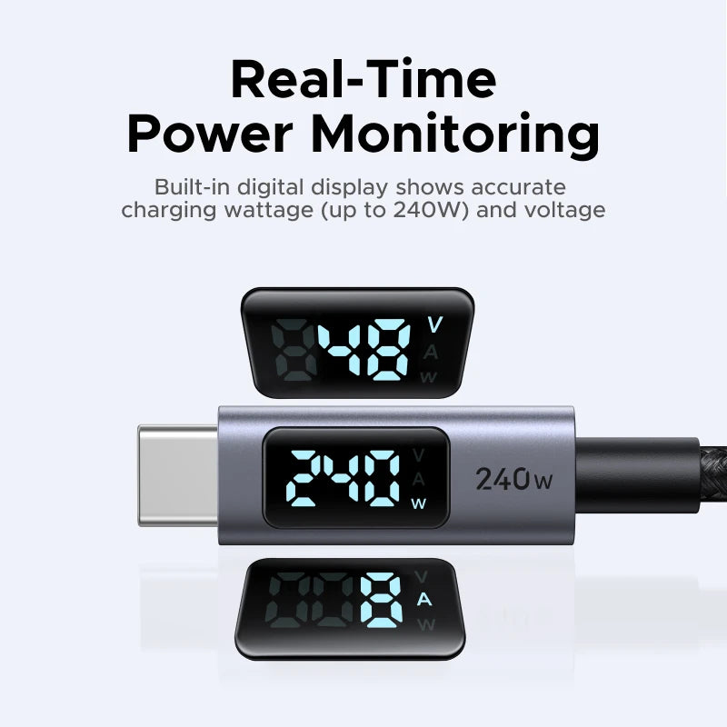 UGREEN 240W USB-C Cable with Digital Power Display