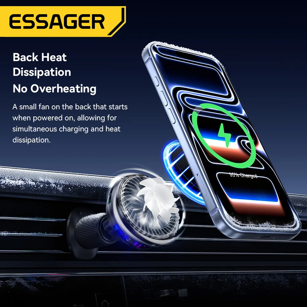 Essager Qi 25W Car Charger & Magnetic Phone Holder