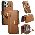 Textured Leather Detachable Wallet Case for iPhone 13 Series