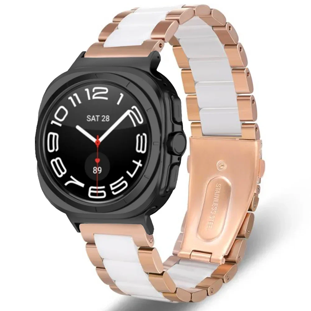 Premium Ceramic Metal Bracelet for Samsung Galaxy Watch Ultra 2025