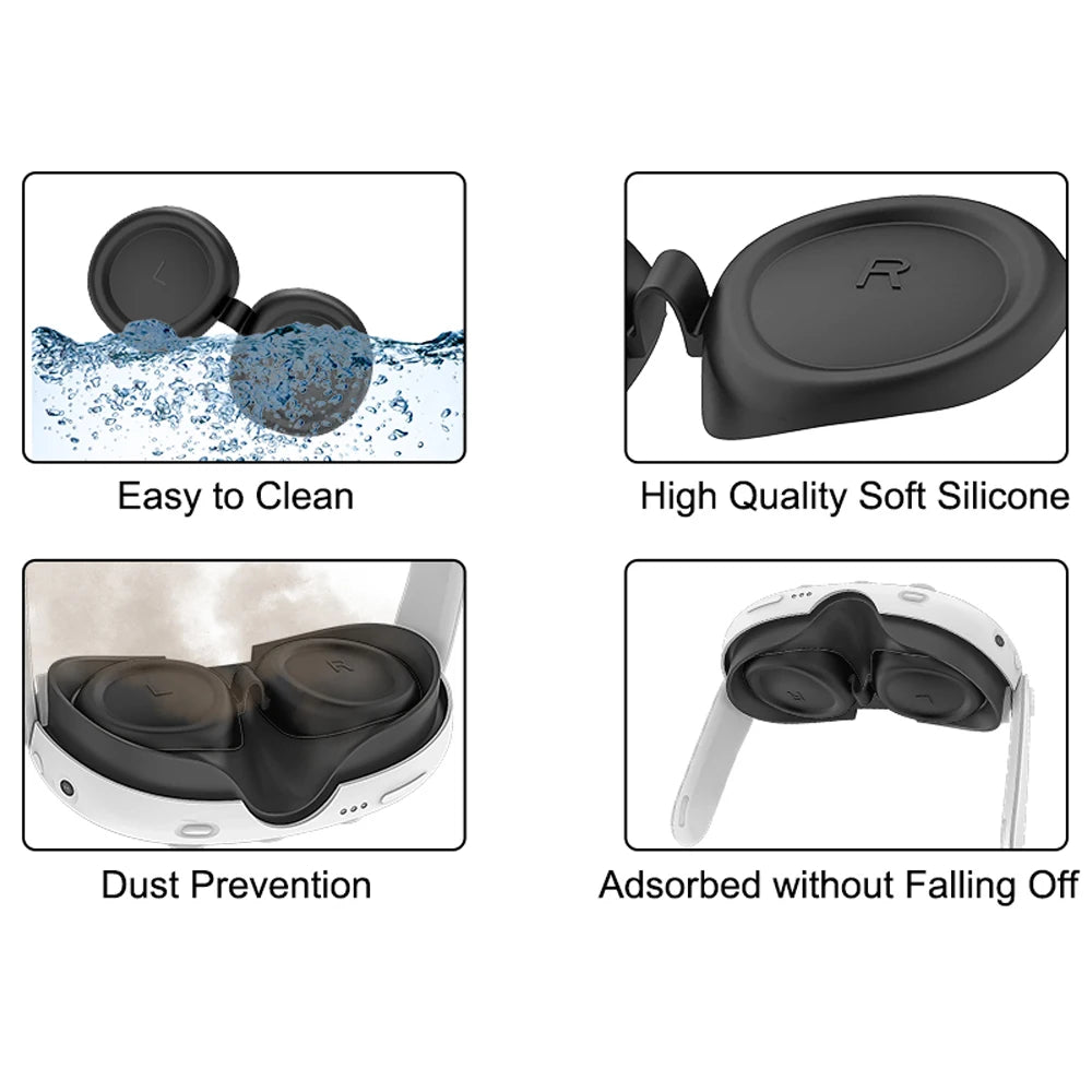Soft Silicone Lens Protector for Meta Quest 3 VR Headset