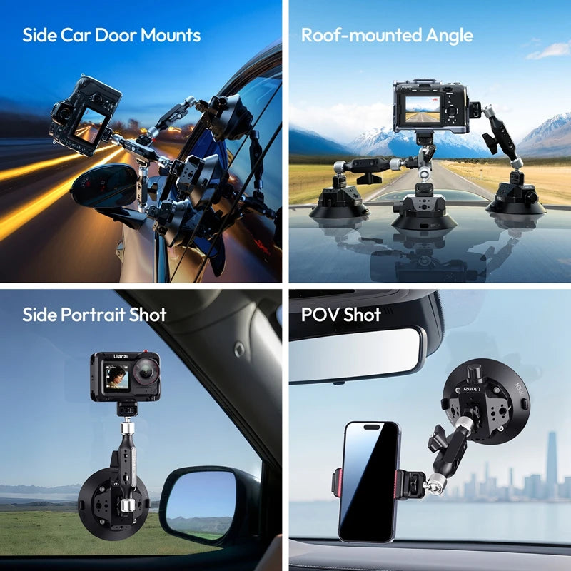 Ulanzi TB15 Suction Cup Mount with Double-Ended Magic Arm