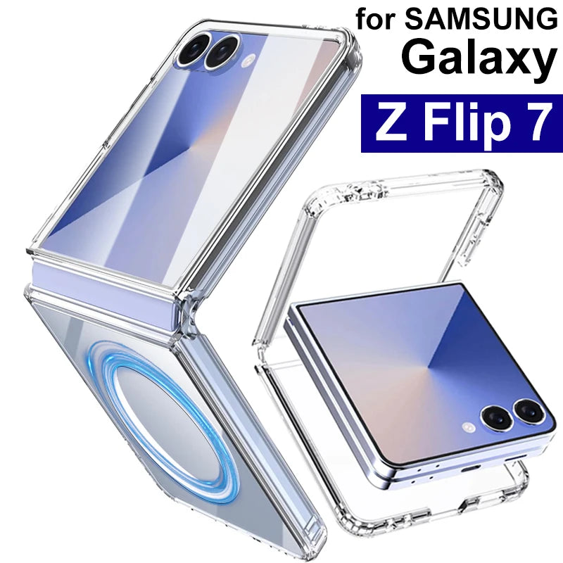 Shockproof Clear Magnetic Case for Samsung Galaxy Z Flip 7