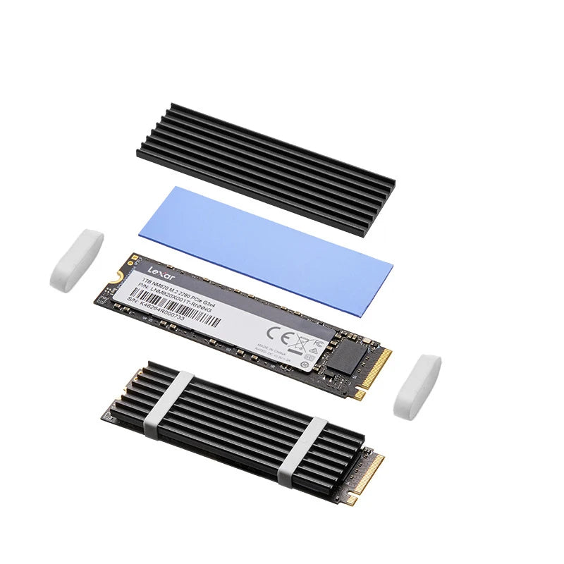 Aluminum M.2 SSD Cooler with Thermal Silicone Pad