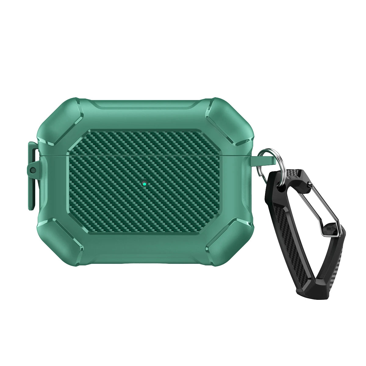 Carbon Fiber Shockproof Case with Side Switch & Hook for AirPods Pro 2