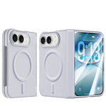 Vegan Leather Shockproof Foldable Case with Full Hinge Protection for iPhone Duo
