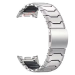 Titanium Link Bracelet Band with Magnetic Light-Up Buckle for Samsung Galaxy Watch Ultra 2