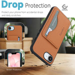 Luxury Shockproof Leather Case with Card Holder for iPhone 17e