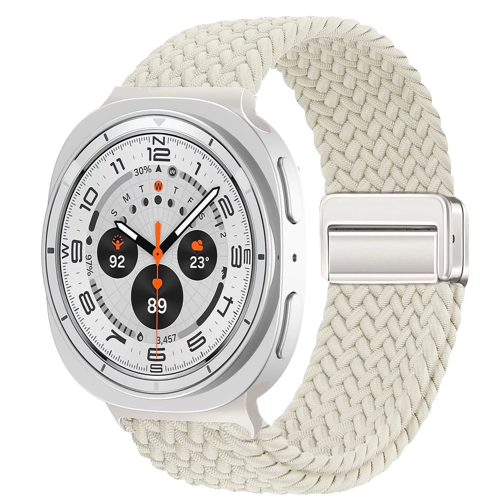 Magnetic Braided Nylon Wristband for Samsung Galaxy Watch 8 / Galaxy Watch 8 Classic