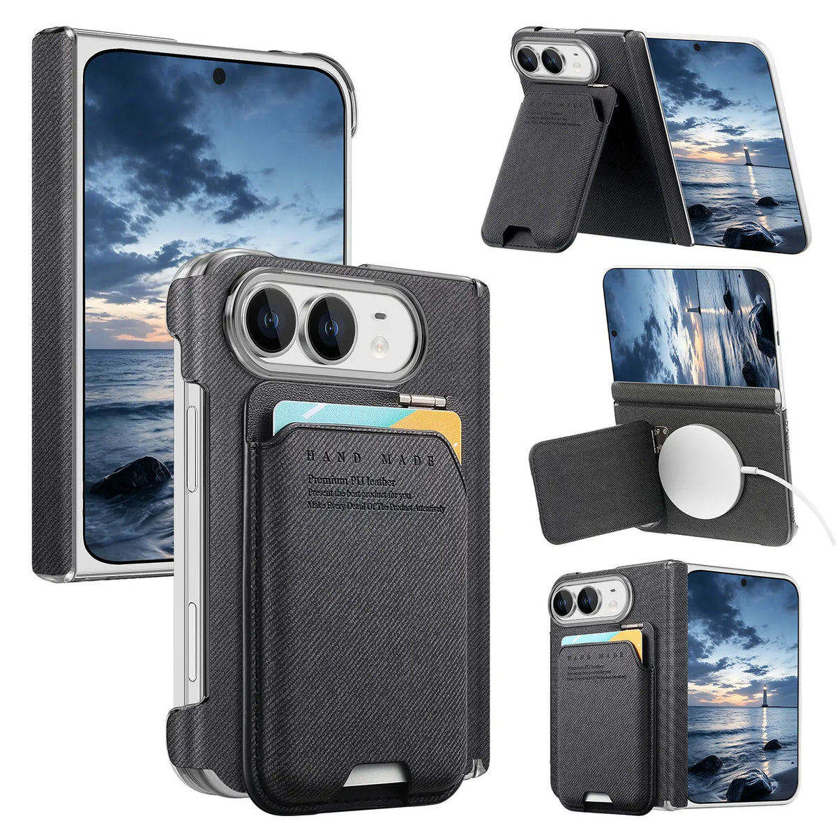 Card Holder Case with Multi-Angle Stand for iPhone Duo