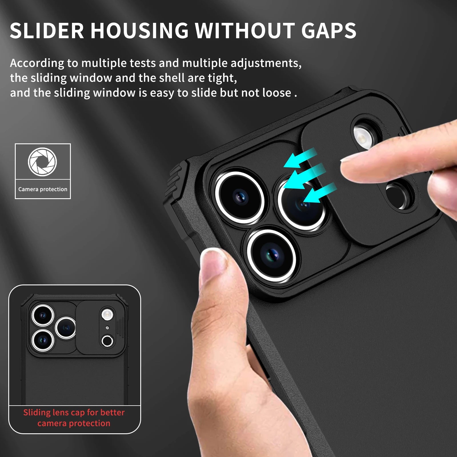 Premium Hard Case with Slide Camera Protection for iPhone 17 Series