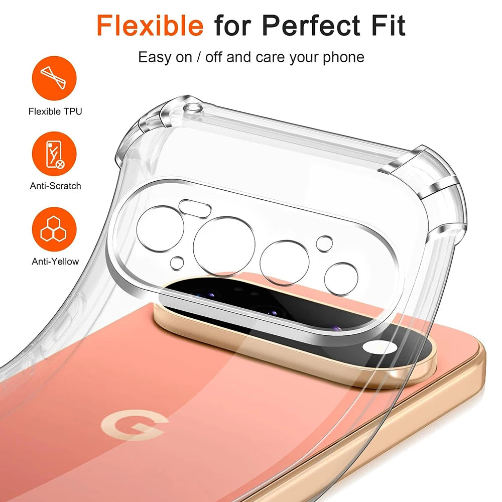 Airbag Shockproof TPU Case with Raised Camera Protection for Google Pixel 11 Series