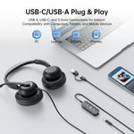 EKSA H8 Wired Office Headset With Noise-Canceling Microphone