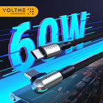 VOLTME 60W Nylon Braided USB-C to USB-C Charger Cable