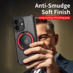 Shockproof Hard Armor MagSafe Case with Alloy Stand for iPhone 16 Series