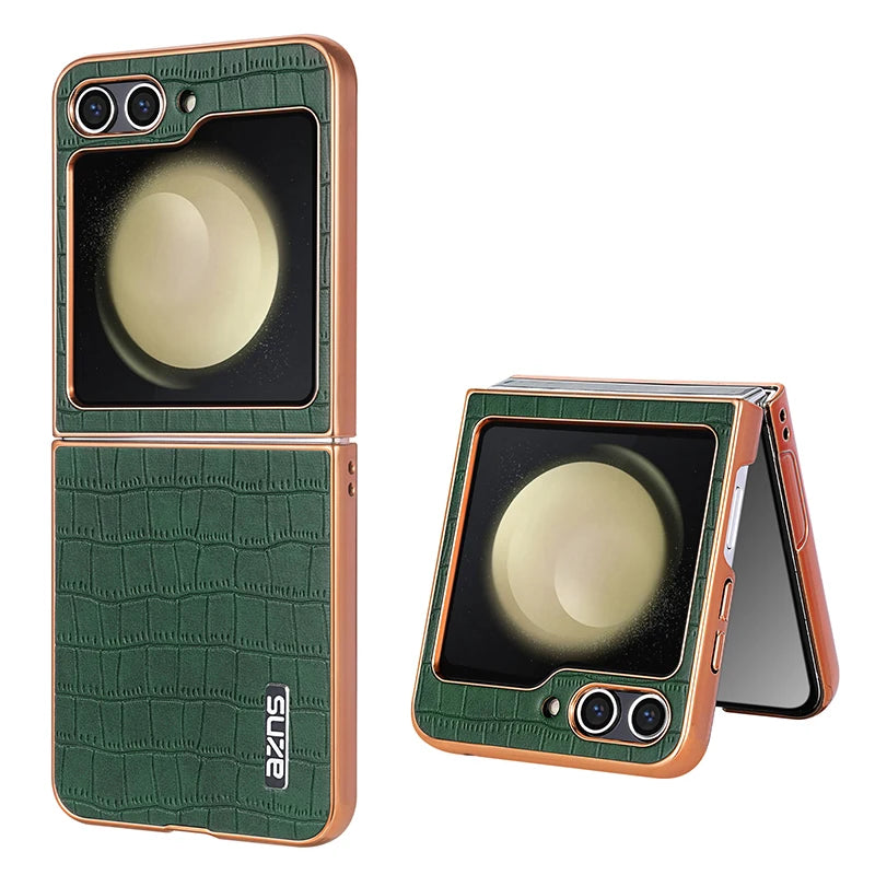 Skin-Feel Crocodile Texture Shockproof Case for Samsung Galaxy Z Flip 6
