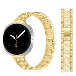 Diamond-Pattern Metal Link Bracelet with Quick-Release Attachment for Samsung Galaxy Watch 8 & Galaxy Watch 8 Classic