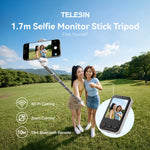 TELESIN 1.7M Bluetooth Remote Selfie Stick Tripod
