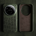 Genuine Leather Bumper Case with Raised Camera Ring for Xiaomi 17 Series