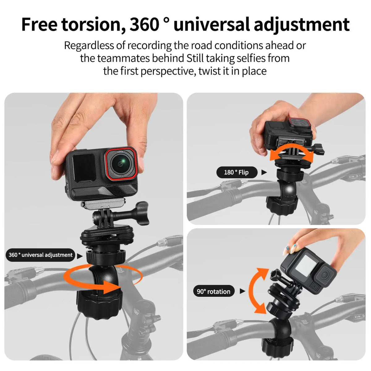 Three-Axis Vibration Damping Bike Handlebar Mount