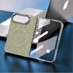 Stone-Textured Foldable MagSafe Case with Ring Stand for iPhone Duo