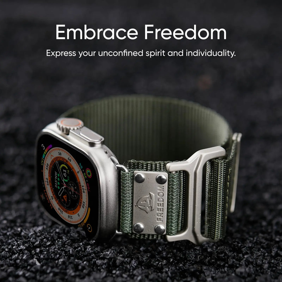 Infinitely Adjustable Woven Nylon Band for Apple Watch