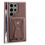 Drop-Proof Electroplate Leather Case for Samsung Galaxy S24 Series