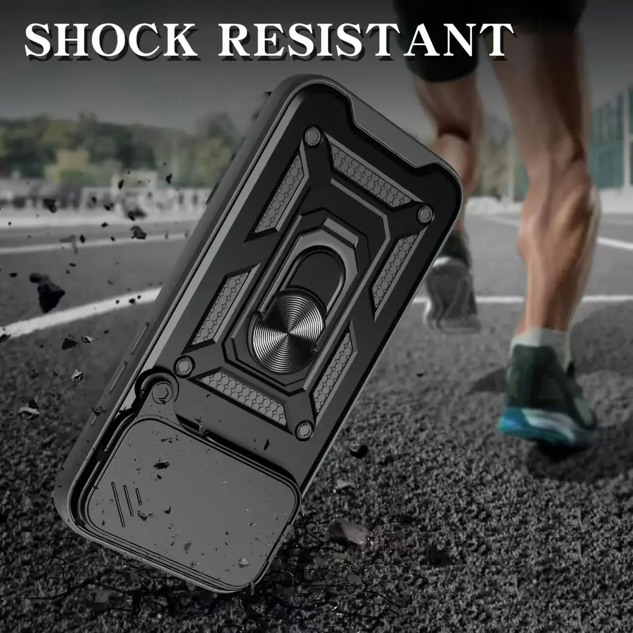 Shockproof Armor Case with Sliding Lens Cover for iPhone 17 Series