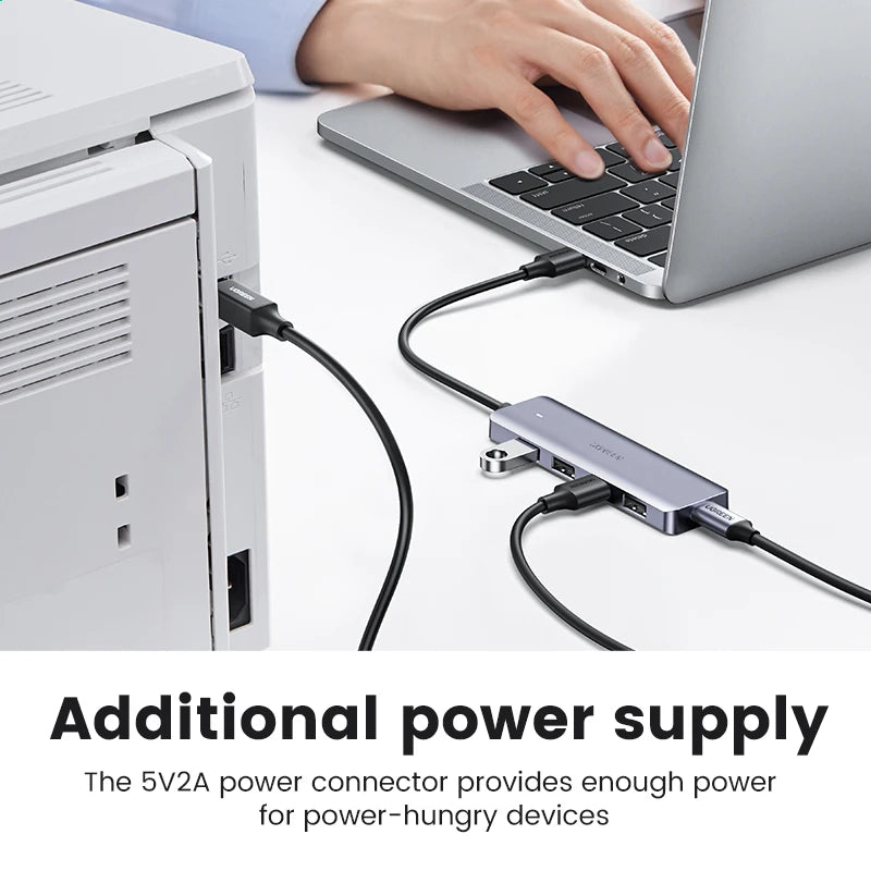 UGREEN 4-Port USB-A 3.0 Splitter Hub With 5Gbps Data Transfer