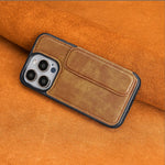Retro Business PU Leather Case with Card Slot for iPhone 16 Series