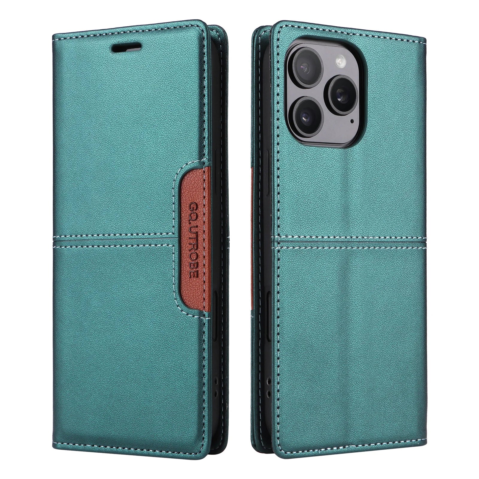 Magnetic Flip Leather Wallet Case with Stand for iPhone 16 Series